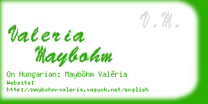valeria maybohm business card
